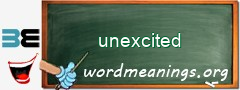 WordMeaning blackboard for unexcited